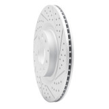 R1 04-11 Mazda Rx-8 Front Right Drilled & Slotted Geo-Carbon Rotor