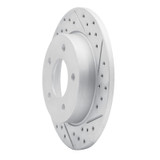 R1 04-13 Mazda 3 Rear Right Drilled & Slotted Geo-Carbon Rotor