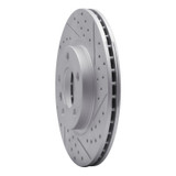 R1 11-16 Mini Cooper Paceman Front Right Drilled & Slotted Geo-Carbon Rotor