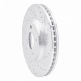 R1 05-05 Buick Park Avenue Front Right Drilled & Slotted Silver Brake Rotor