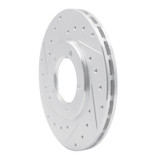R1 79-83 Toyota Pickup Front Left Drilled & Slotted Silver Brake Rotor
