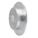 R1 09-13 Pontiac Vibe Rear Right Drilled & Slotted Silver Brake Rotor