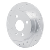 R1 00-05 Chevrolet ASTRA (Mexico) Rear Left Drilled & Slotted Silver Brake Rotor