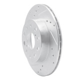 R1 91-95 Toyota MR2 Rear Left Drilled & Slotted Silver Brake Rotor