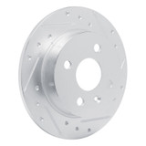R1 00-05 Chevrolet ASTRA (Mexico) Rear Right Drilled & Slotted Silver Brake Rotor