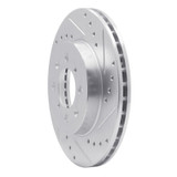 R1 97-02 Peugeot 306 (Mexico) Front Right Drilled & Slotted Silver Brake Rotor