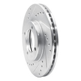 R1 84-87 Toyota Cressida Front Left Drilled & Slotted Silver Brake Rotor