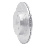 R1 85-88 Chevrolet Nova Front Right Drilled & Slotted Silver Brake Rotor