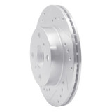 R1 85-88 Chevrolet Nova Front Left Drilled & Slotted Silver Brake Rotor
