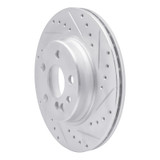 R1 92-99 Mercedes-Benz 500SEL Rear Right Drilled & Slotted Silver Brake Rotor
