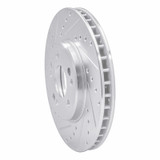 R1 90-98 Mercedes-Benz SL500 Front Left Drilled & Slotted Silver Brake Rotor