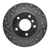 R1 05-12 BMW 120i (Mexico) Rear Left Drilled & Slotted Silver Brake Rotor