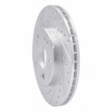 R1 84-95 Mercedes-Benz 260E Front Left Drilled & Slotted Silver Brake Rotor