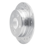 R1 83-95 Mercedes-Benz 300CE Rear Right Drilled & Slotted Silver Brake Rotor
