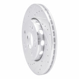 R1 90-92 Mercedes-Benz 300E Front Left Drilled & Slotted Silver Brake Rotor