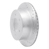 R1 15-17 Mitsubishi Montero Limited (Mexico) Rear Right Drilled & Slotted Silver Brake Rotor