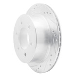 R1 15-17 Mitsubishi Montero Limited (Mexico) Rear Left Drilled & Slotted Silver Brake Rotor