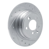 R1 00-06 Rover 75 (Mexico) Rear Right Drilled & Slotted Silver Brake Rotor