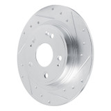 R1 22-25 Acura Integra Rear Right Drilled & Slotted Silver Brake Rotor