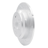 R1 16-25 Honda Ridgeline Rear Right Drilled & Slotted Silver Brake Rotor