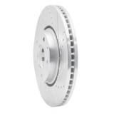 R1 16-25 Mazda 6 Front Right Drilled & Slotted Silver Brake Rotor