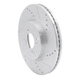 R1 13-25 Honda Accord Coupe Front Right Drilled & Slotted Silver Brake Rotor