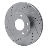 R1 95-06 Mazda MPV Front Left Drilled & Slotted Silver Brake Rotor