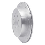R1 92-06 Mazda 929 Rear Left Drilled & Slotted Silver Brake Rotor