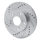R1 12-15 Acura ILX Front Left Drilled & Slotted Silver Brake Rotor