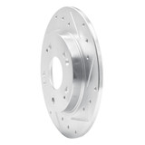 R1 11-15 Honda CR-Z Rear Right Drilled & Slotted Silver Brake Rotor