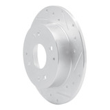 R1 98-02 Acura CL Rear Right Drilled & Slotted Silver Brake Rotor