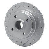 R1 84-87 Honda Prelude Rear Left Drilled & Slotted Silver Brake Rotor