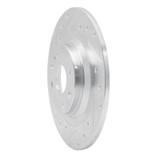R1 01-05 Mazda Miata Rear Left Drilled & Slotted Silver Brake Rotor