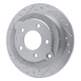 R1 95-02 Mazda Millenia Rear Left Drilled & Slotted Silver Brake Rotor