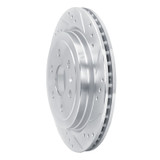 R1 10-16 Cadillac SRX Rear Right Drilled & Slotted Silver Brake Rotor