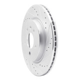 R1 16-20 Buick Regal Sportback Rear Right Drilled & Slotted Silver Brake Rotor
