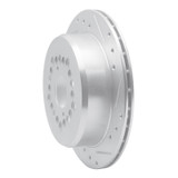 R1 90-92 Lexus LS400 Rear Right Drilled & Slotted Silver Brake Rotor