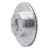 R1 86-91 Mazda RX-7 Front Right Drilled & Slotted Silver Brake Rotor
