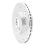 R1 93-95 Acura Legend Front Right Drilled & Slotted Silver Brake Rotor