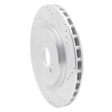 R1 04-11 Cadillac STS Rear Right Drilled & Slotted Silver Brake Rotor