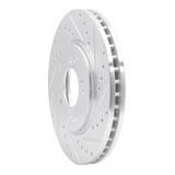 R1 91-96 Acura NSX Front Right Drilled & Slotted Silver Brake Rotor