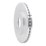 R1 91-96 Acura NSX Front Left Drilled & Slotted Silver Brake Rotor