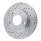 R1 69-78 Cadillac Eldorado Rear Left Front Left Drilled & Slotted Silver Brake Rotor