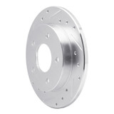 R1 86-92 Buick Reatta Rear Left Drilled & Slotted Silver Brake Rotor