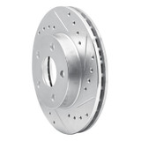 R1 80-89 Buick SKYLARK Front Right Drilled & Slotted Silver Brake Rotor