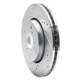 R1 18-22 Toyota C-HR Front Left Drilled & Slotted Silver Brake Rotor