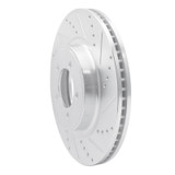 R1 03-05 Lincoln AVIATOR Front Right Drilled & Slotted Silver Brake Rotor
