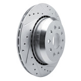 R1 20-25 Jeep Gladiator Rear Right Drilled & Slotted Silver Brake Rotor