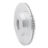 R1 03-05 Lincoln AVIATOR Front Left Drilled & Slotted Silver Brake Rotor