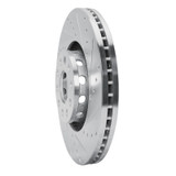R1 02-05 Volkswagen Passat (USA/Canada) Front Right Drilled & Slotted Silver Brake Rotor